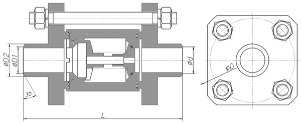 Клапан стальной фланцевый обратный Ду 15-150 ФБ41 (FB41)