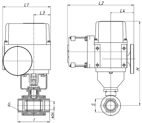 Кран ФБ39 (FB39) шаровой МЭОФ с электроприводом производства ЗЭиМ