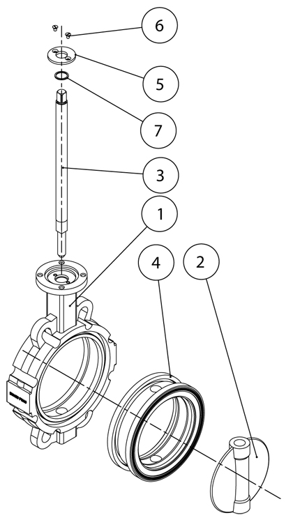 Затвор межфланцевый дисковый поворотный с самоцентрирующимся диском ФБ99 (FB99)